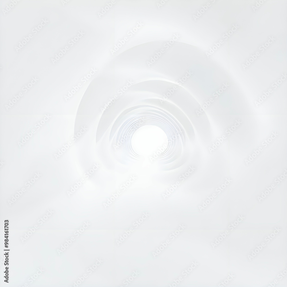 Obraz premium Abstract white twisted tunnel perspective 3d render