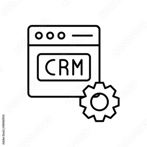 CRM vector icon stock illustration