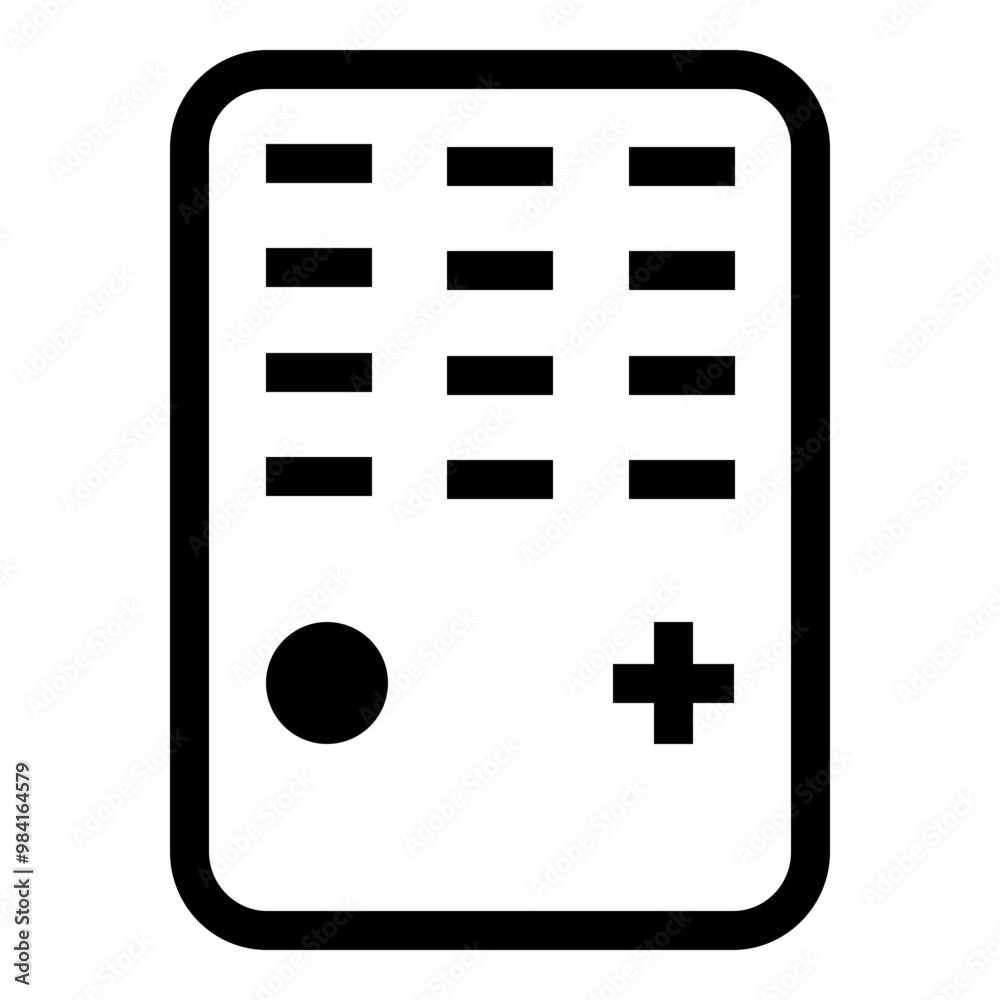 Fototapeta premium Remove control icon in outline style. Simple device symbol vector illustration — pixel-perfect icon.