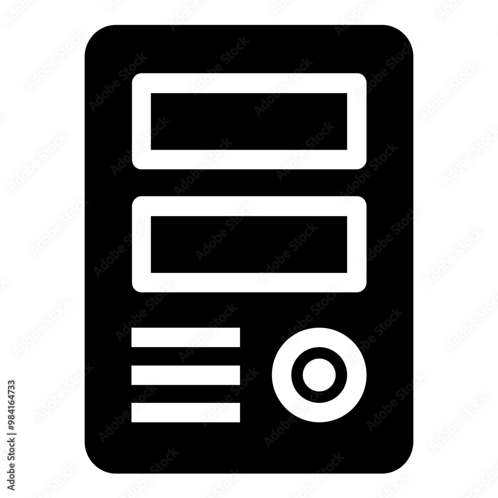 Computer CPU icon in solid filled glyph style. Simple PC symbol vector illustration — pixel-perfect icon. Computer CPU icon in solid filled glyph style. Simple PC symbol vector illustration — pixel-perfect icon.