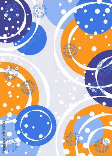 Background Freehand graphic lines, circles, lines, dots, used as a background for adding letters. Used as a background for the text.