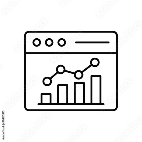 Web Traffic vector icon stock illustration