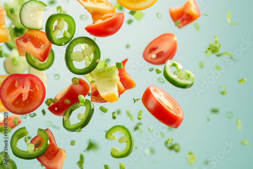 Varieties of fruits and vegetables generative AI