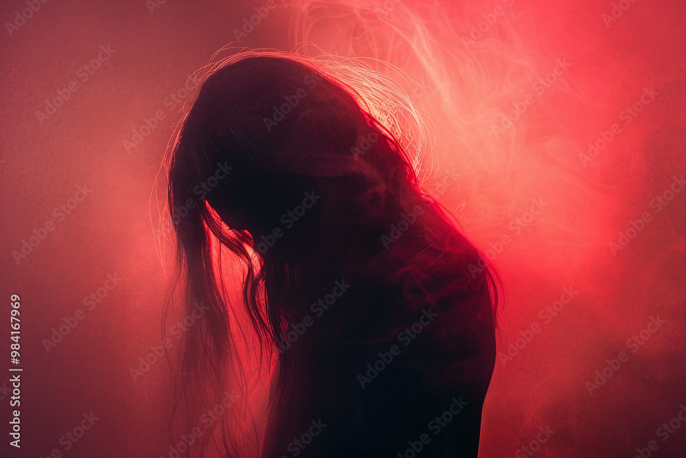 Image of ghosts spirits on a dark background in smoke generative AI concept Image of ghosts spirits on a dark background in smoke generative AI concept