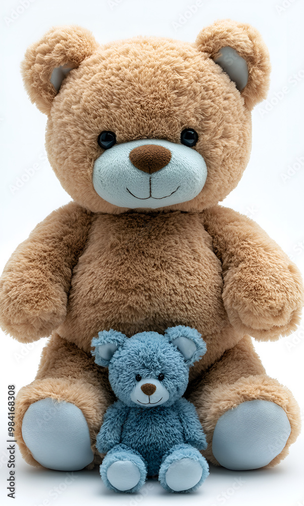 a teddy bear sitting next to a teddy bear

