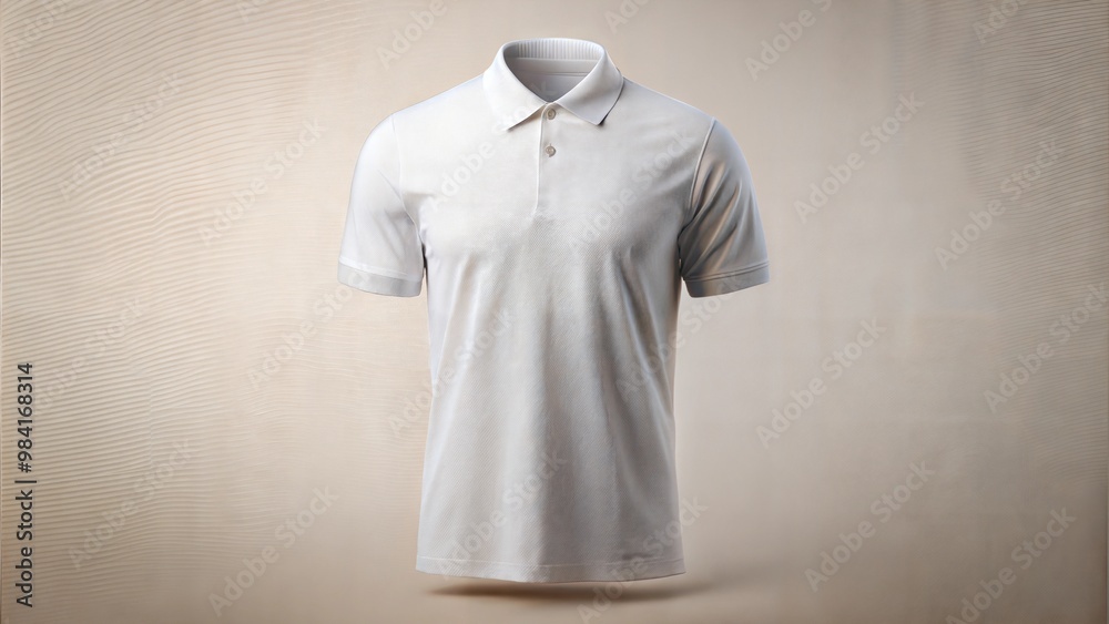A blank polo shirt on a clean background, perfect for advertising business casual or sporty fashion designs. A blank polo shirt on a clean background, perfect for advertising business casual or sporty fashion designs.