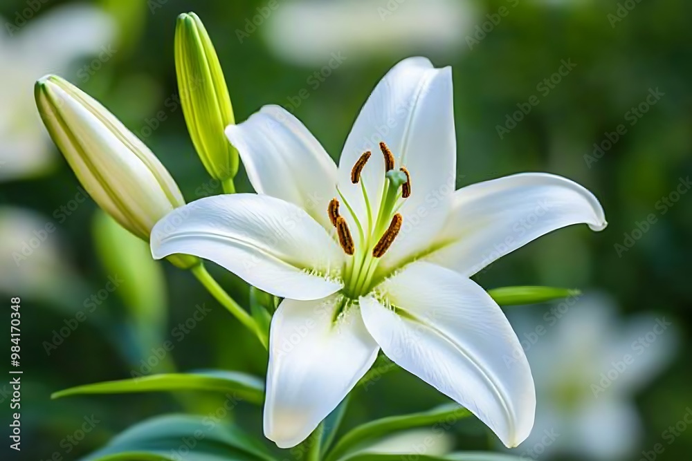 Fototapeta premium white lily flower