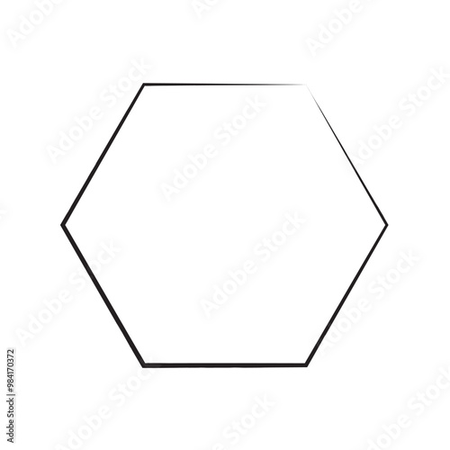 Hexagon vector icon. Outline Filled Vector Sign . . isolated transparent . arrows . data exchange . digitization . technology . black and white outline and filled version . eps10 .