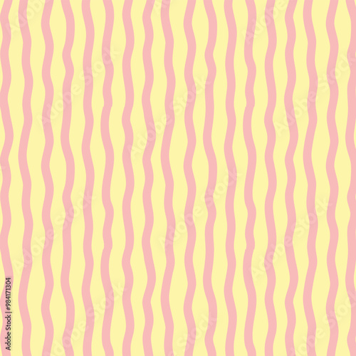 Trendy abstract background. Colorful modern abstract lines. Wave lines. Striped hand drawn background in nude colors.