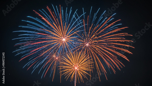 Wallpaper Mural Fireworks Display Art, Celebration, holidays Torontodigital.ca