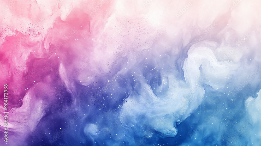 Fototapeta premium Dreamy Pink And Blue Fluid Cloudscape