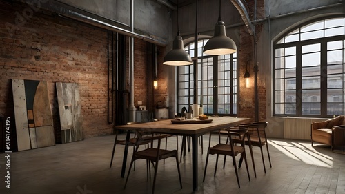 an industrial style room