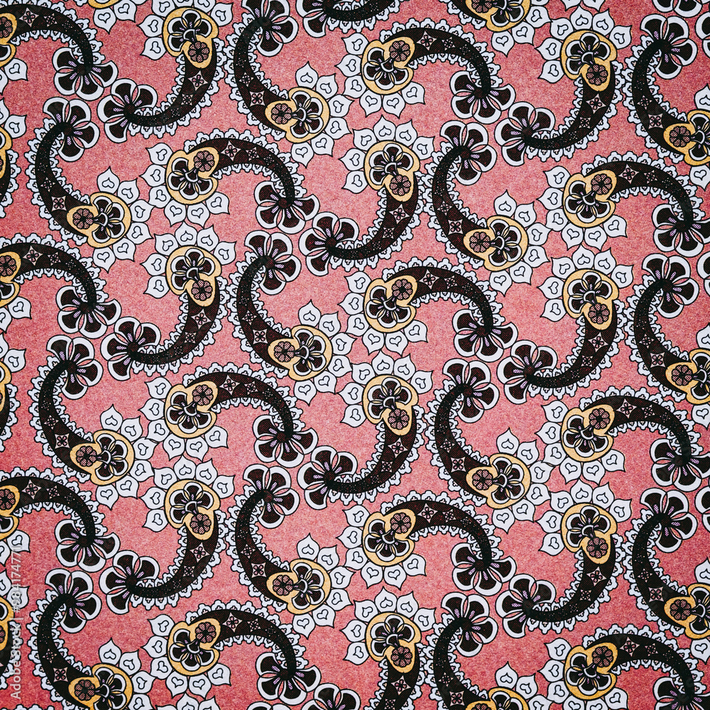 Arrière plan coloré avec motif graphique floral mandala coloriage