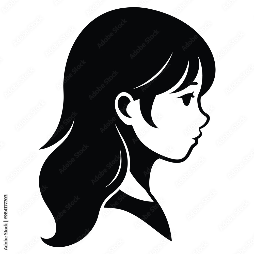 girl-profile--vector-illustration girl-profile--vector-illustration