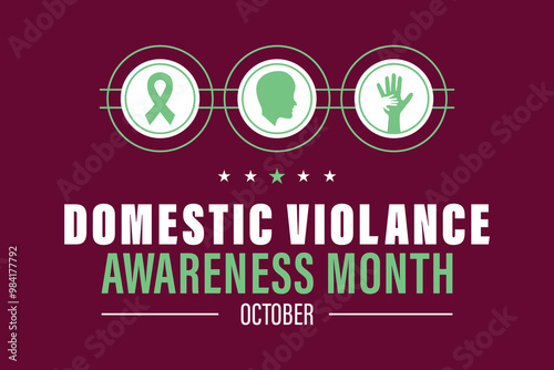 Domestic Violence Awareness Month background template