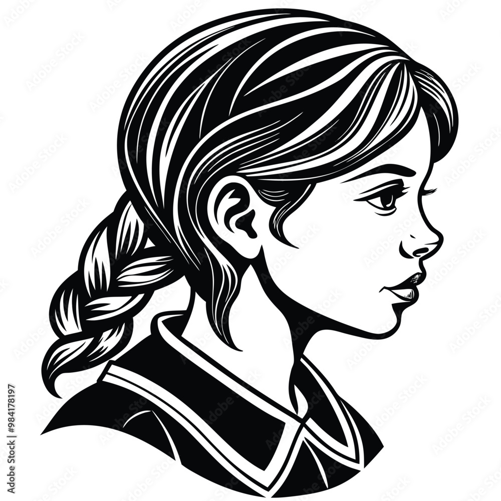 girl-profile--vector-illustration girl-profile--vector-illustration