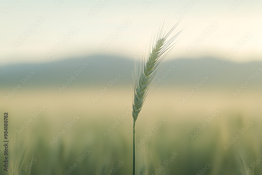 wheat field in the morning