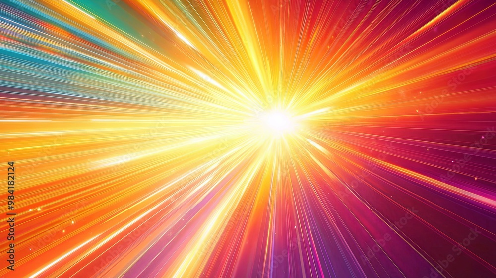 Abstract Background of Bright Radiating Light Streaks Abstract Background of Bright Radiating Light Streaks