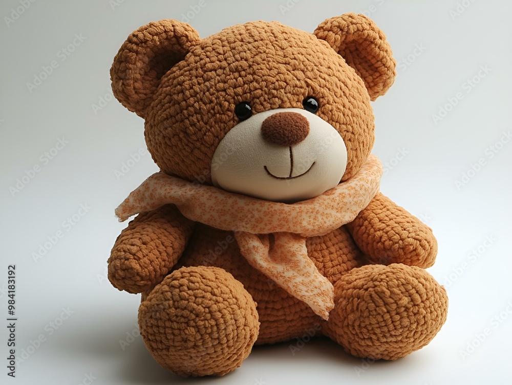Obraz premium a stuffed bear with a scarf. 