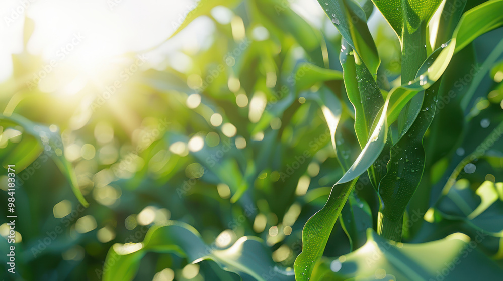 Fototapeta premium The Lush Green Cornfield
