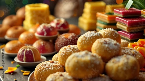 Diwali Sweets And Snacks On Table
