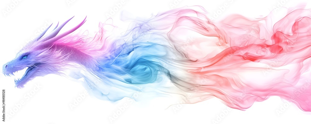 A dragon flying through the sky of swirling colors, fantasy creature, bright neon palette, digital illustration, isolated on white background A dragon flying through the sky of swirling colors, fantasy creature, bright neon palette, digital illustration, isolated on white background