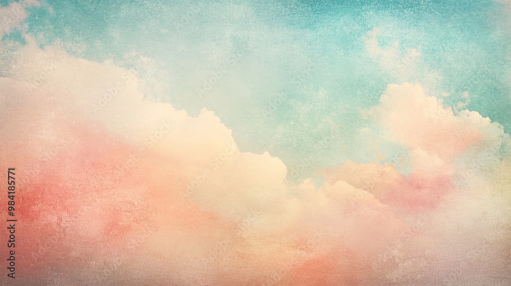Soft pastel clouds blend in a serene sky, creating a tranquil and dreamy atmosphere. Soft pastel clouds blend in a serene sky, creating a tranquil and dreamy atmosphere.