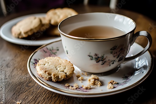 cup of tea and cookies