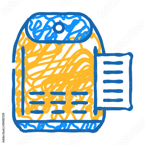 replacement filter doodle icon sketch vector. replacement filter sign. isolated symbol illustration