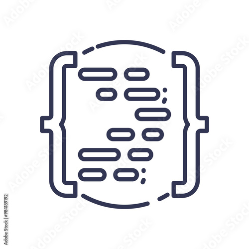 Gear with code brackets and microchip symbolizing the integration of software and hardware in SyntaxandStructure.