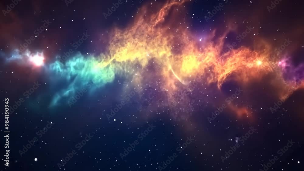 Bright colorful nebula spanning across the starry sky, surrounded by distant stars and cosmic dust. Outer space exploration concept.
Bright colorful nebula spanning across the starry sky, surrounded by distant stars and cosmic dust. Outer space exploration concept.