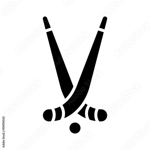 Hockey Stick Crossed glyph icon