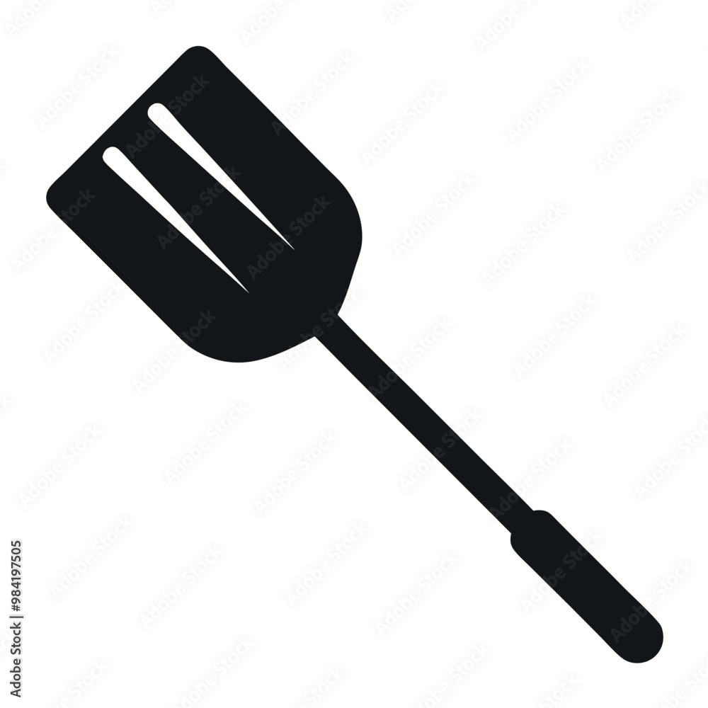 Spatula silhouette vector on a white background Spatula silhouette vector on a white background