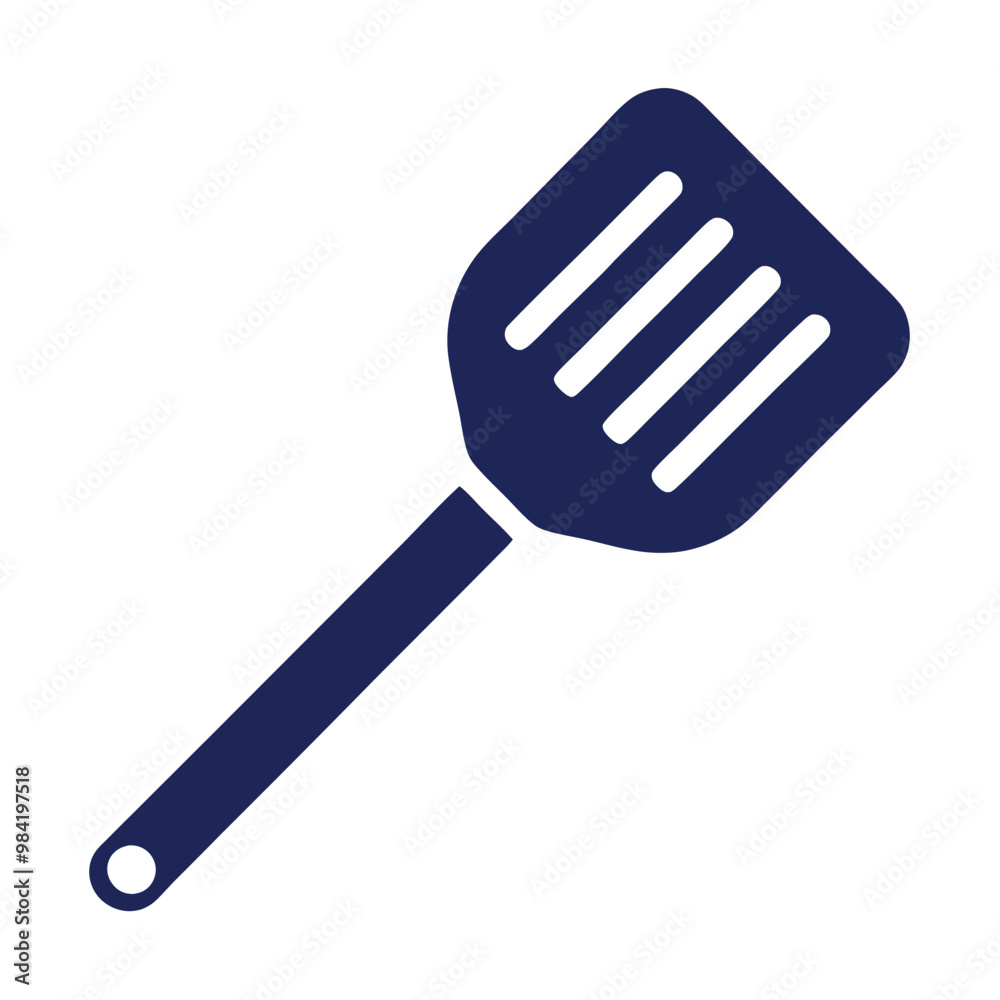 Spatula silhouette vector on a white background Spatula silhouette vector on a white background