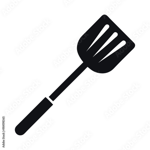 Spatula silhouette vector on a white background