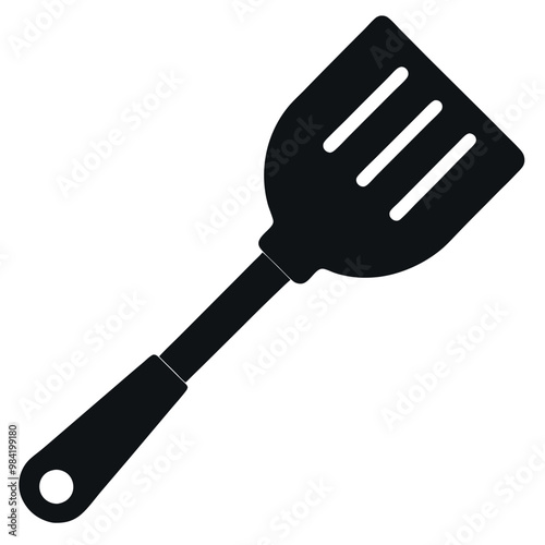 Spatula silhouette vector on a white background