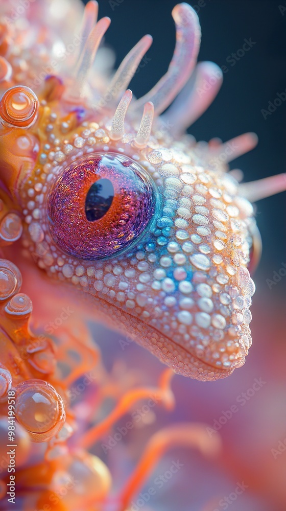 Close-Up Macro Photography of a Lizard's Eye Close-Up Macro Photography of a Lizard's Eye