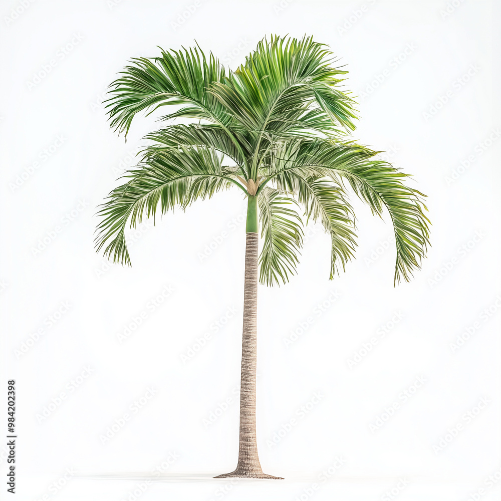 Fototapeta premium palm tree on white background