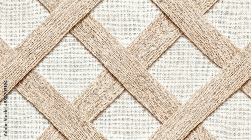 Fototapeta premium Textured Fabric Weave with Natural Color Tones