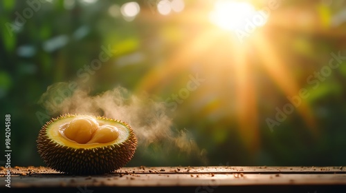 Durian Malaysia pungent fruit known as the king of fruits in Kuala Lumpur photo