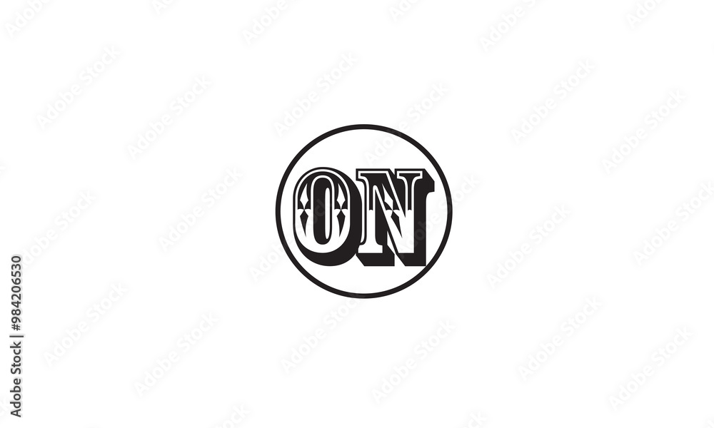 ON, NO, O, N Abstract Letters Logo Monogram ON, NO, O, N Abstract Letters Logo Monogram