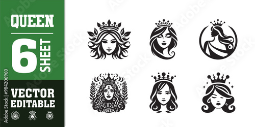 Doodle crowns. Line art king or queen crown sketch, fellow crowned heads tiara, beautiful diadem and luxurious decals vector illustration set. Royal head accessories linear collection