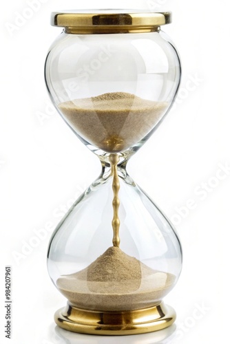 Classic hourglass. Wooden sandglass isolated. hourglass isolated 