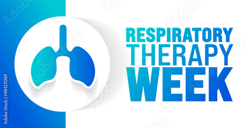 Respiratory Therapy Week background or banner design template is observed every year in October. Holiday concept. Template for card, poster, placard, template. eps 10