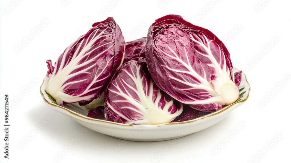 Radicchio isolated white background