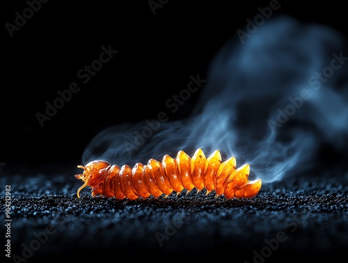 Witchetty grub Australia large white woodeating larvae eaten raw by Indigenous Australians in the Outback photo