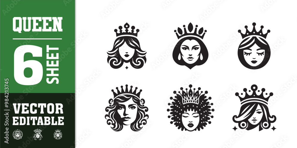 Obraz premium Doodle crowns. Line art king or queen crown sketch, fellow crowned heads tiara, beautiful diadem and luxurious decals vector illustration set. Royal head accessories linear collection