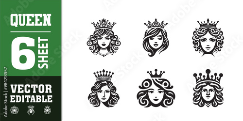 Doodle crowns. Line art king or queen crown sketch, fellow crowned heads tiara, beautiful diadem and luxurious decals vector illustration set. Royal head accessories linear collection