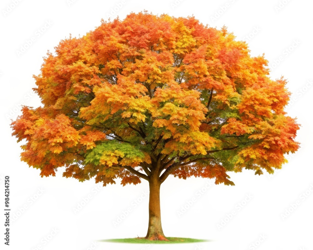 Fototapeta premium Isolated Maple Tree on White Background