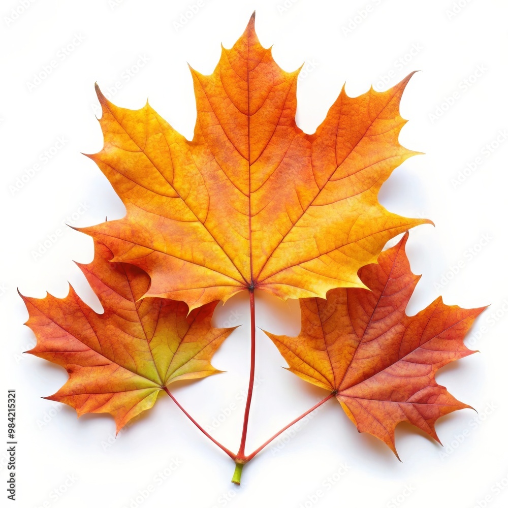 Fototapeta premium Beautiful Maple Leaf Isolated on White Background